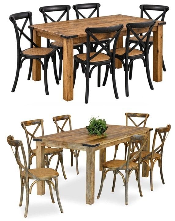 Foundry 7 Piece Dining Suite with Crossback Chairs