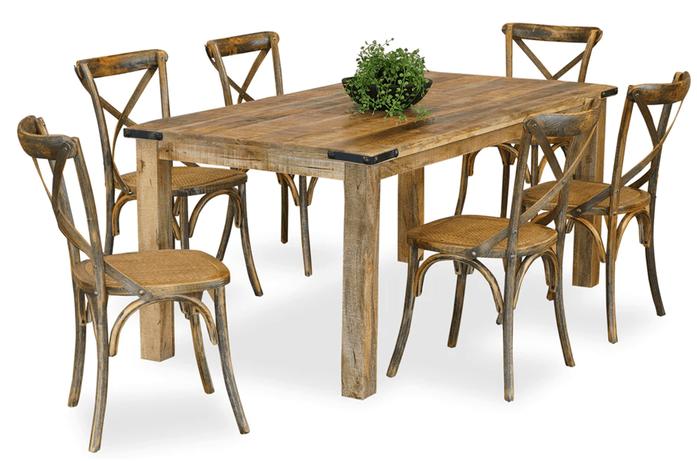 Foundry 7 Piece Dining Suite with Crossback Chairs Related Foundry 7 Piece Dining Suite with Crossback Chairs Related