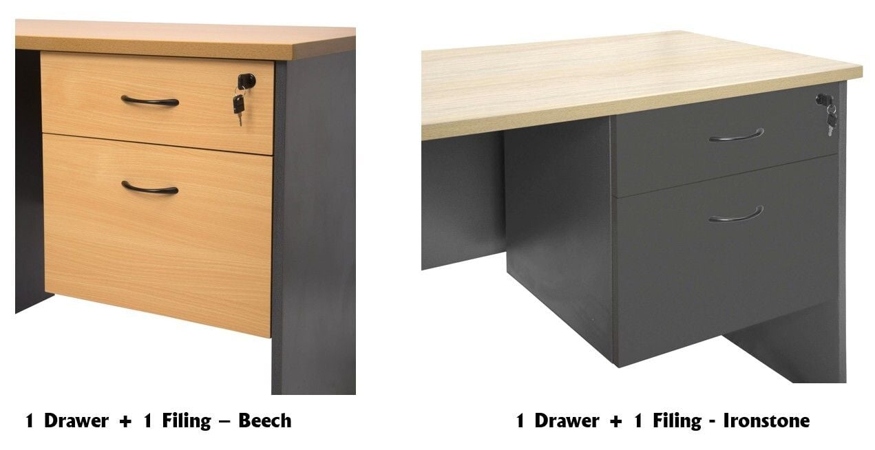 Rapid Worker 2 Drawer Fixed Pedestal
