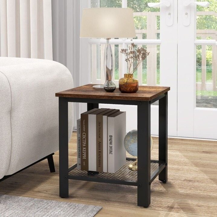 Rustic 2 Tier Side Table Related