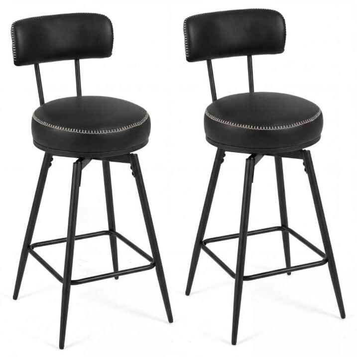 Swivel Black Stool - Set of 2 Main Swivel Black Stool - Set of 2 Main