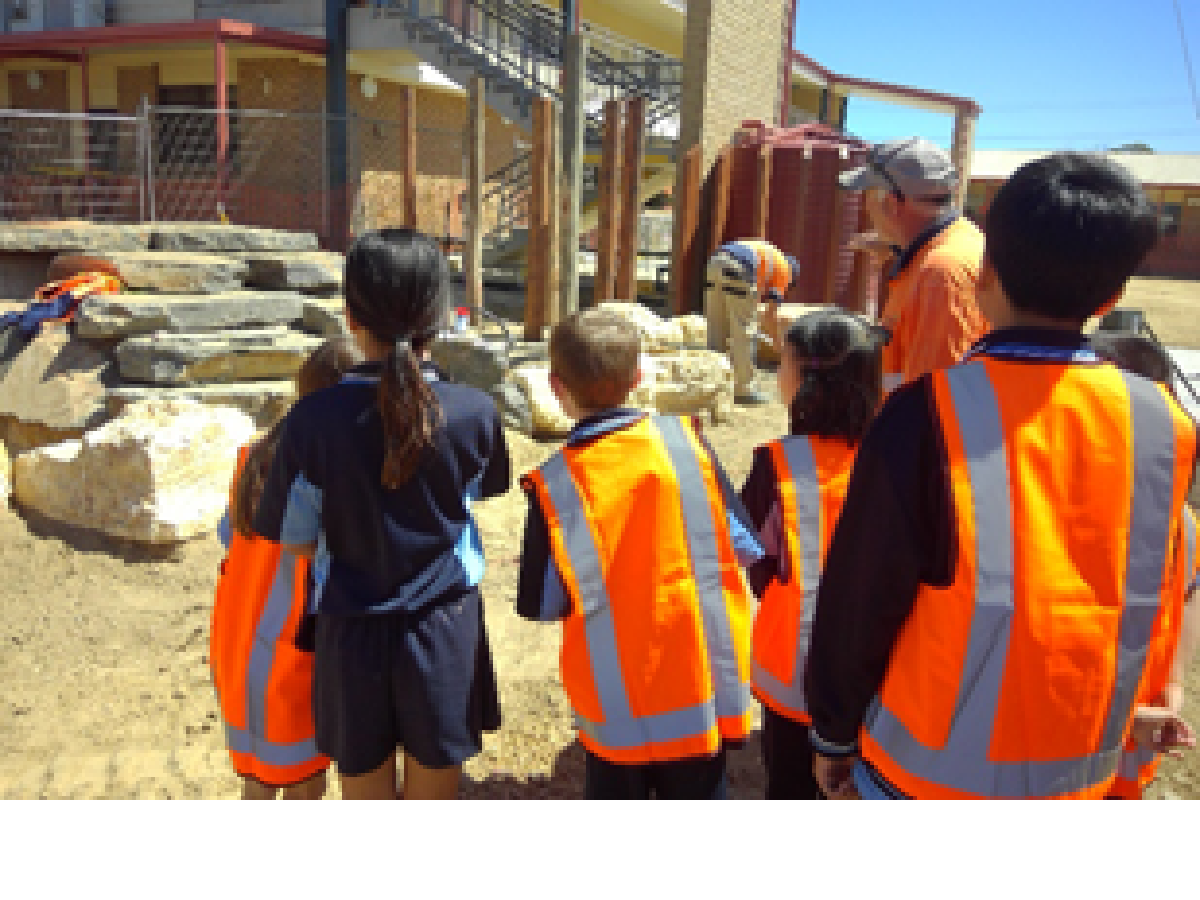 SRC tour of our Nature Play building project
