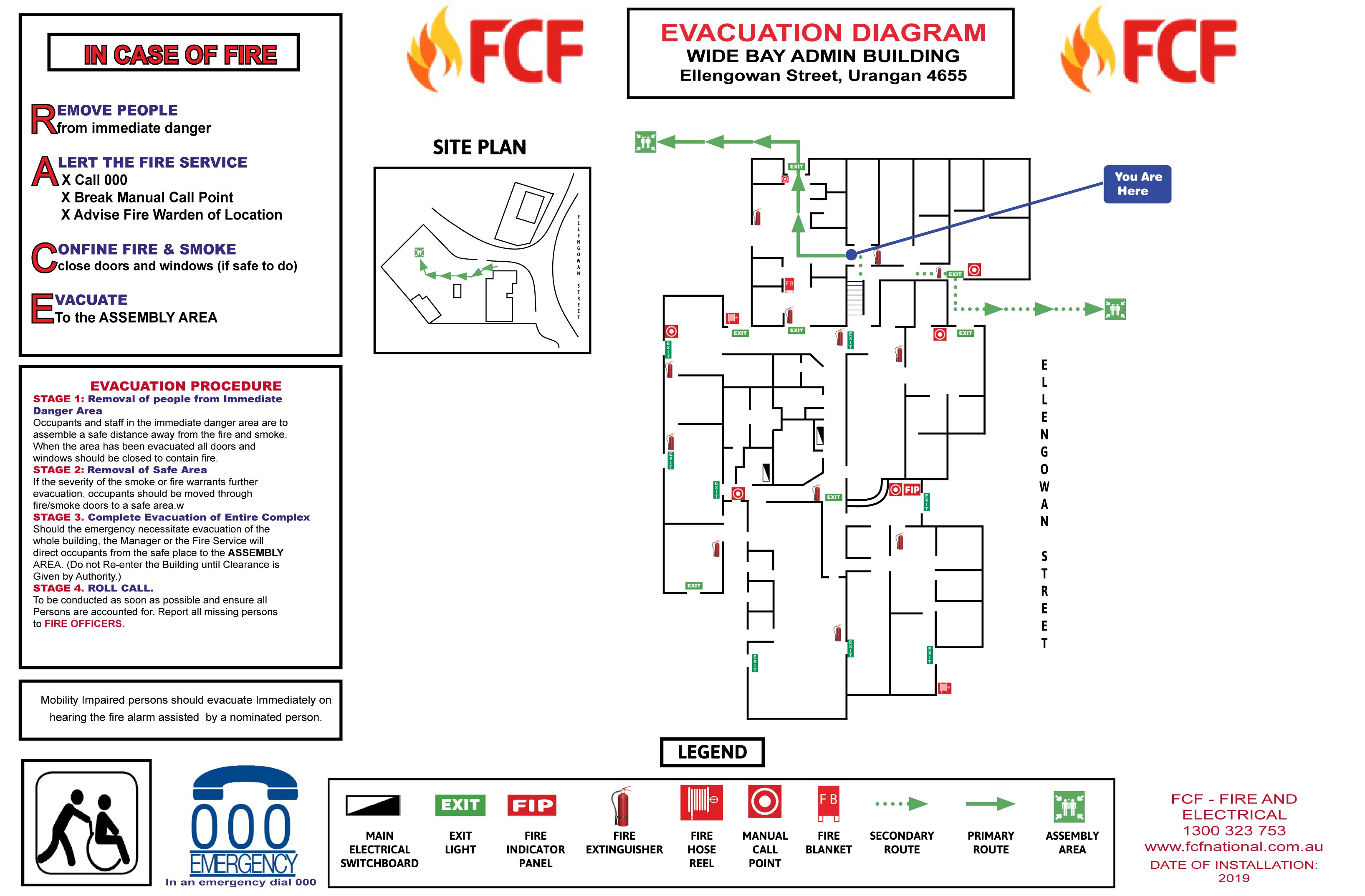 Display Fire Evacuation Diagrams