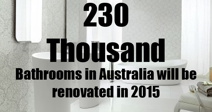 在澳大利亚，每年有数十万人翻新浴室
