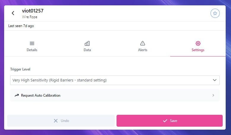 Auto Calibration and sensitivity levels