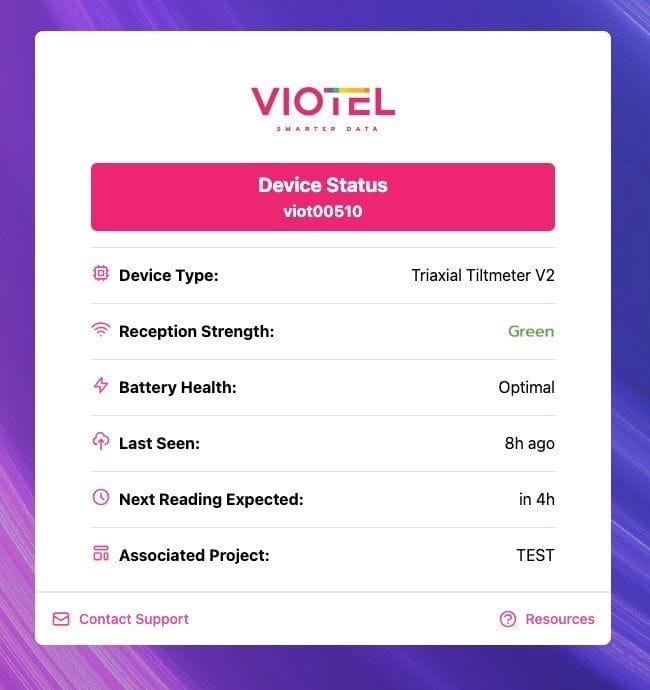 myViotel Device Status