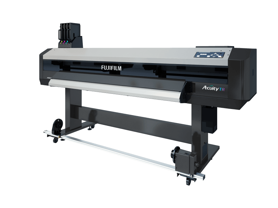Angled front view of the Fujifilm Acuity TR large format roll to roll printer
