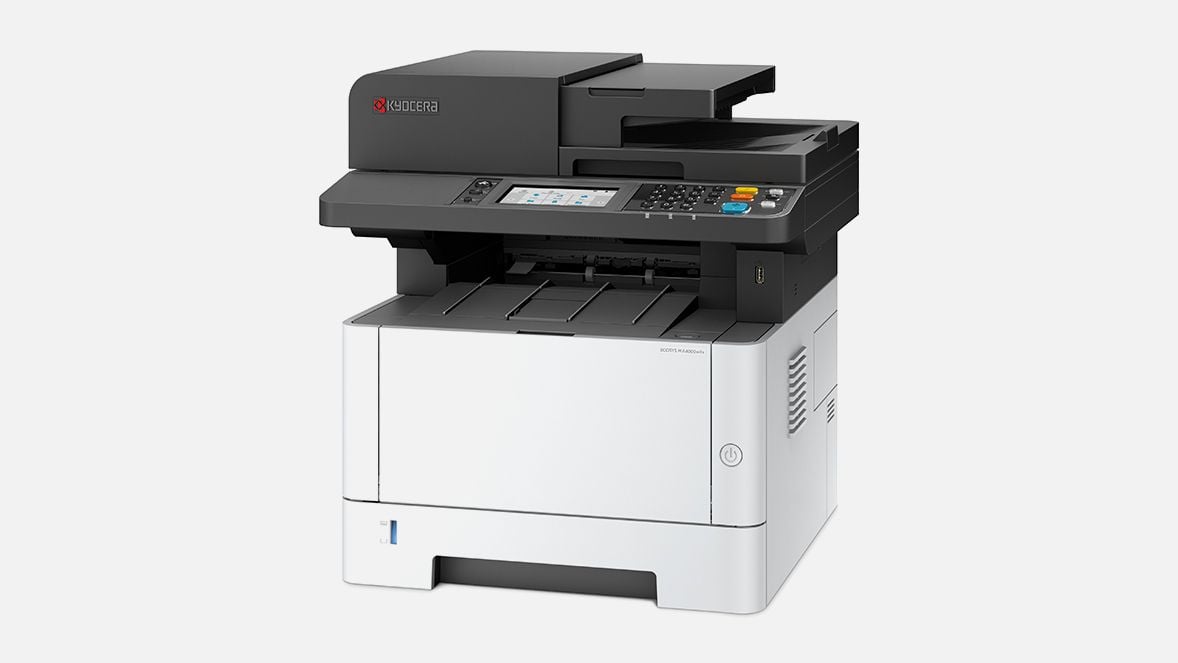 Simple, yet powerful, the Kyocera ECOSYS MA4000wifx is a great choice for offices that need a robust and reliable black and white multifunction printers. This model offers wireless network connectivity, cloud connectivity with Kyocera&rsquo;s HyPAS solution and fax functionality for its users.