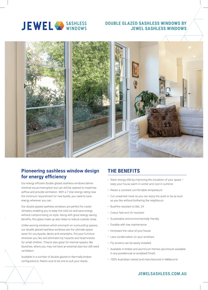 DOUBLE GLAZED SASHLESS WINDOWS DOUBLE GLAZED SASHLESS WINDOWS