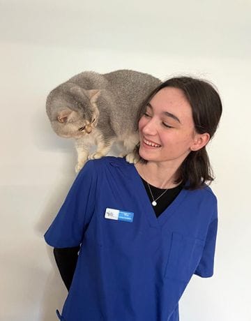 Lily, vet student and cattery attendant at North Road Veterinary Centre