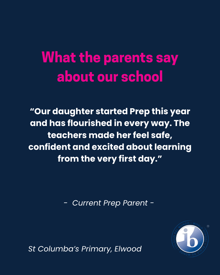 Parent of a Prep student sharing their positive experience at St Columba&rsquo;s