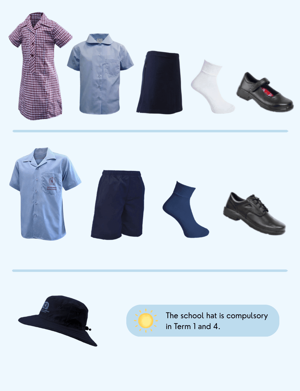 St Columbas Summer Uniform