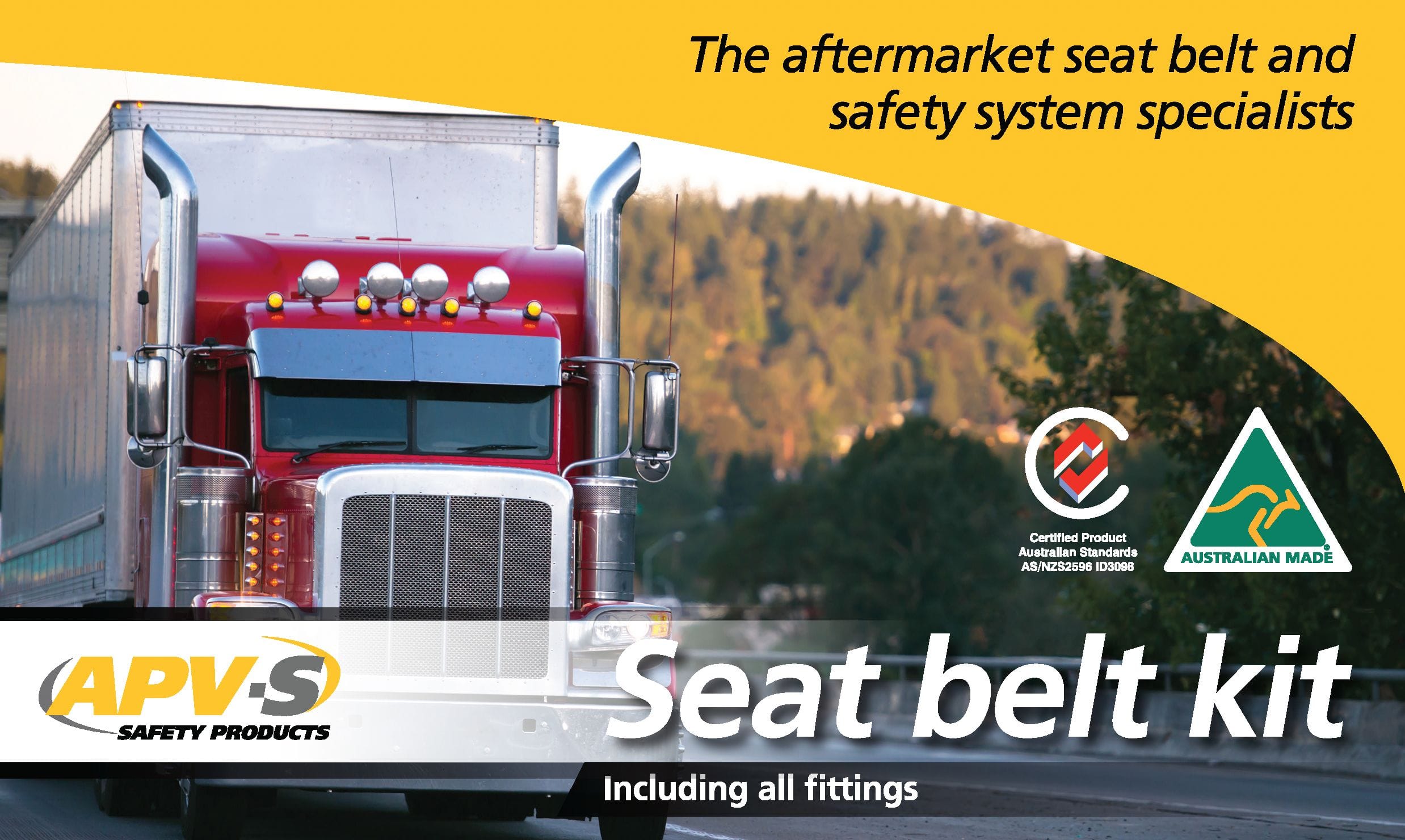Seat belt kits for Trucks and Heavy Vehicles