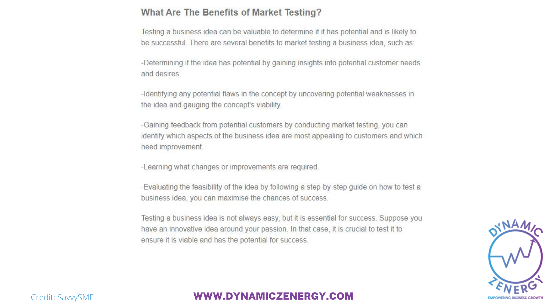 What Are The Benefits Of Market Testing