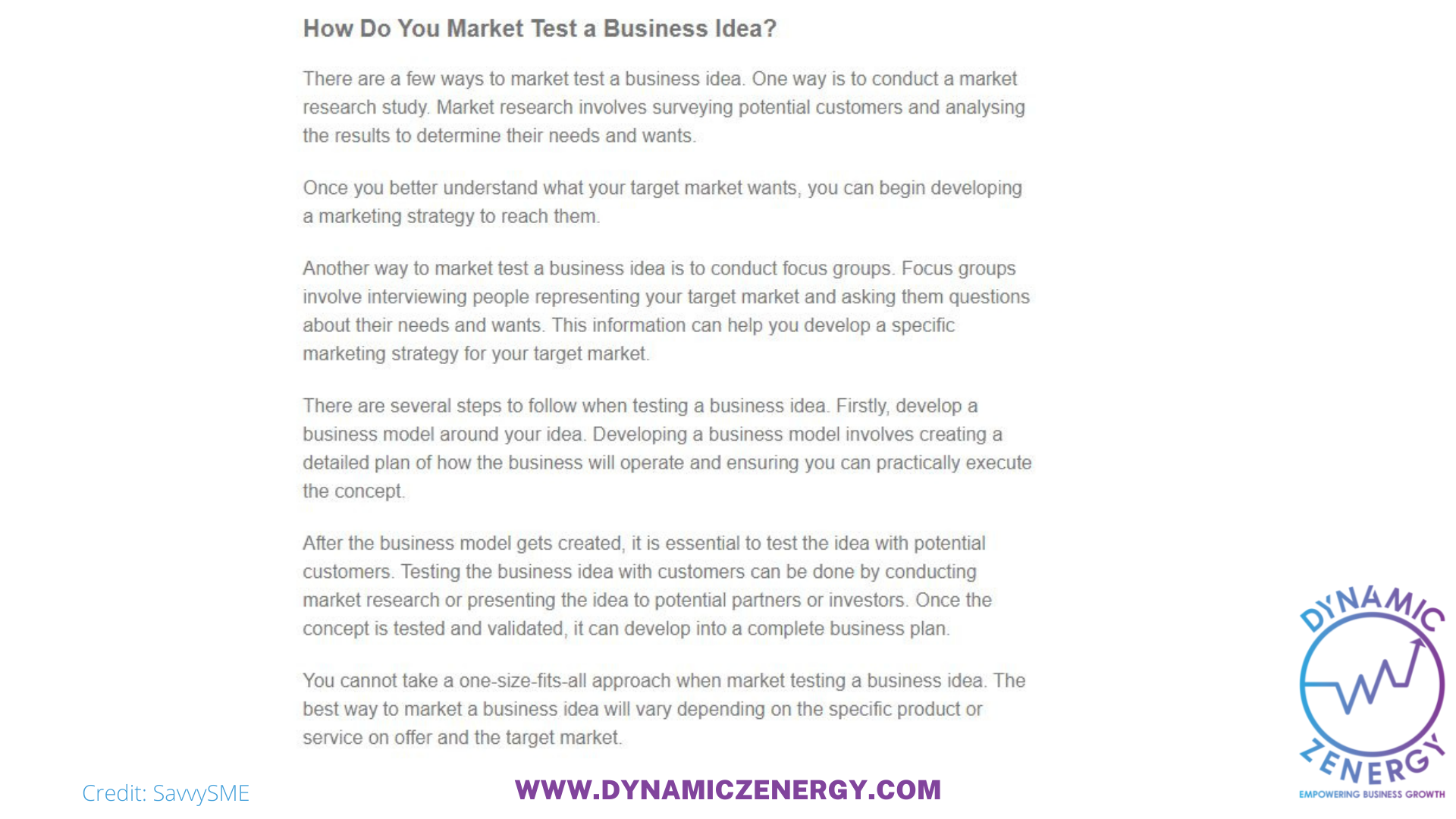 How Do You Market Test A Business Idea