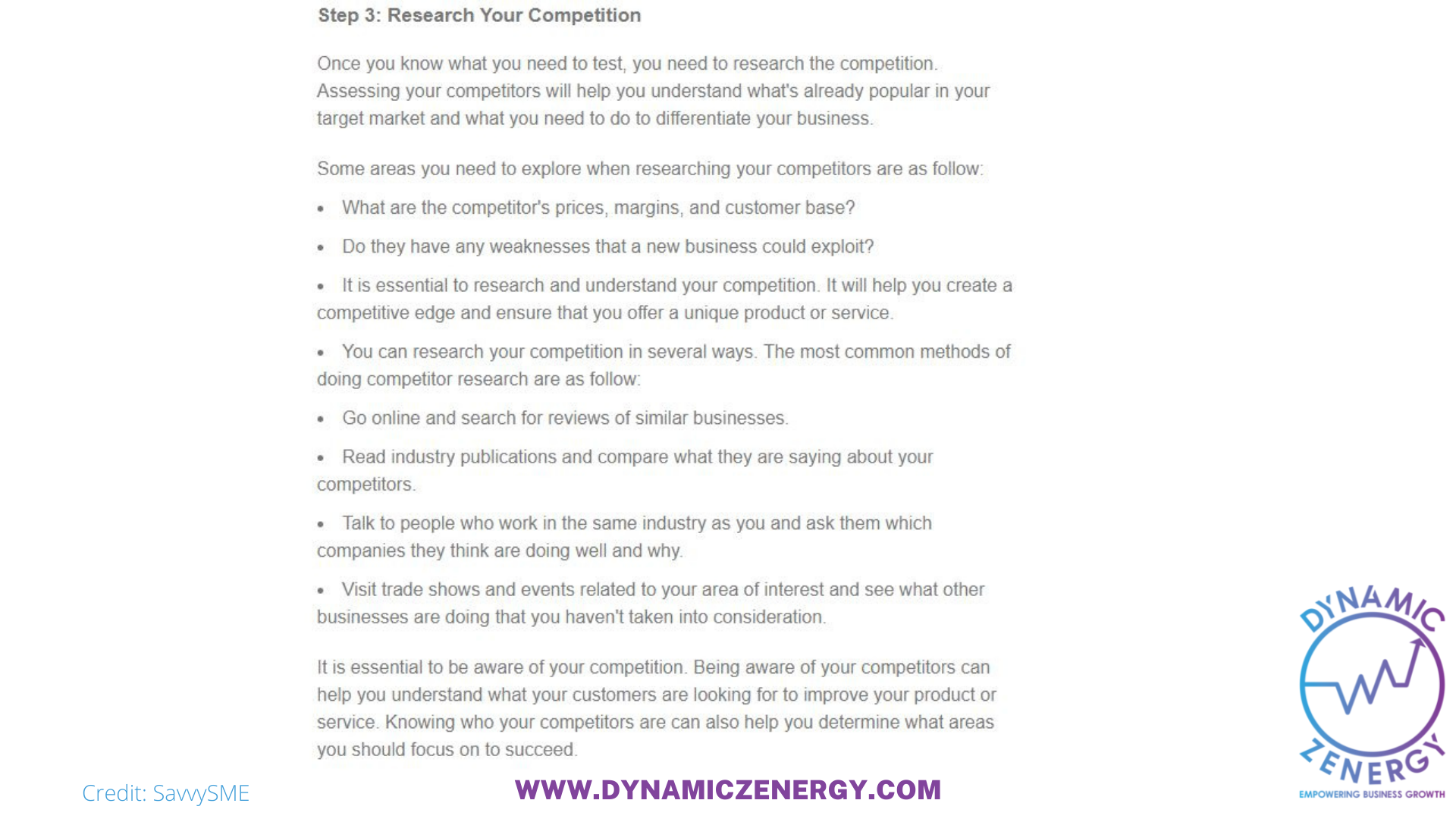 Research Your Competition