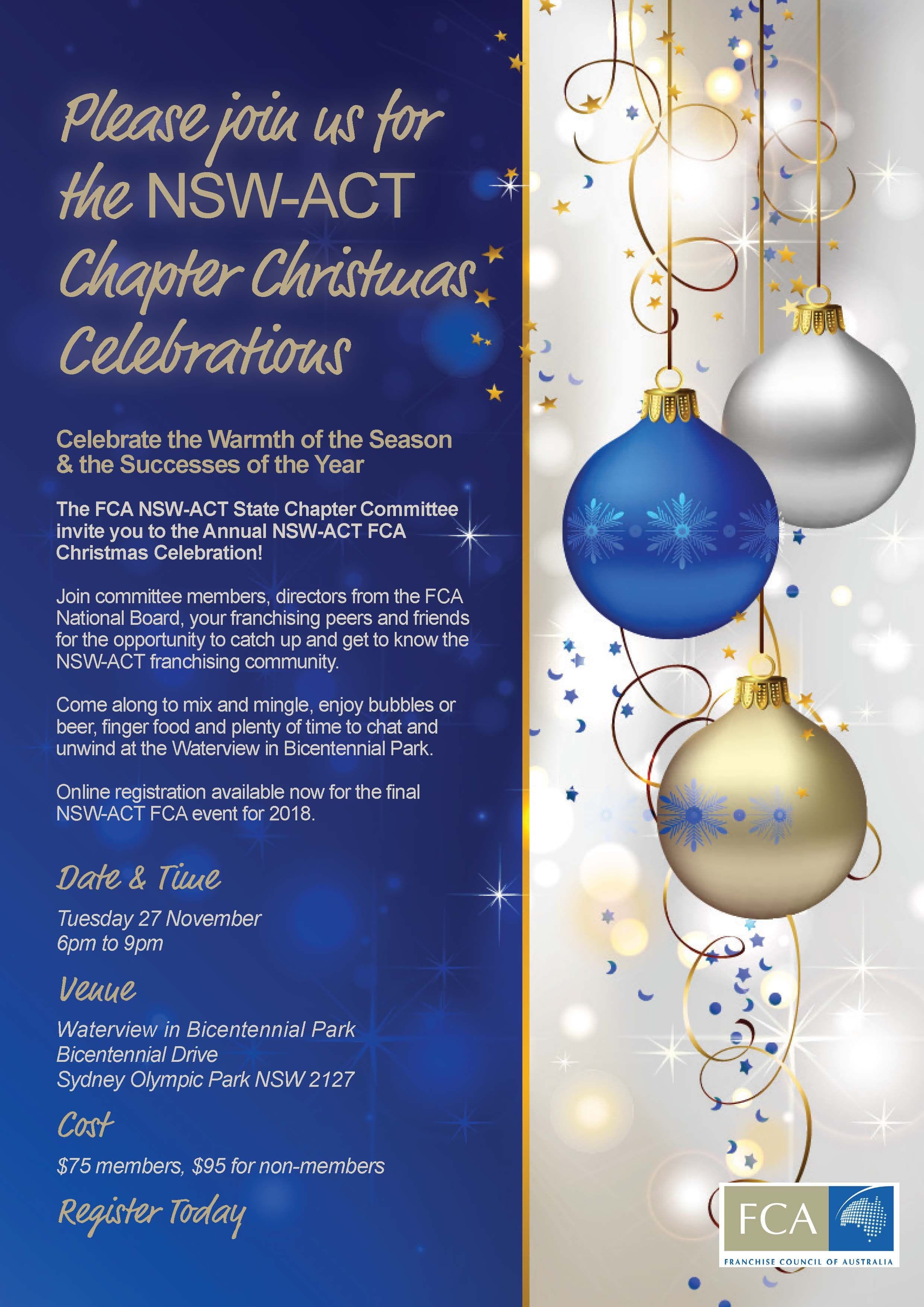 nsw act chapter christmas celebrations 27 11 2018
