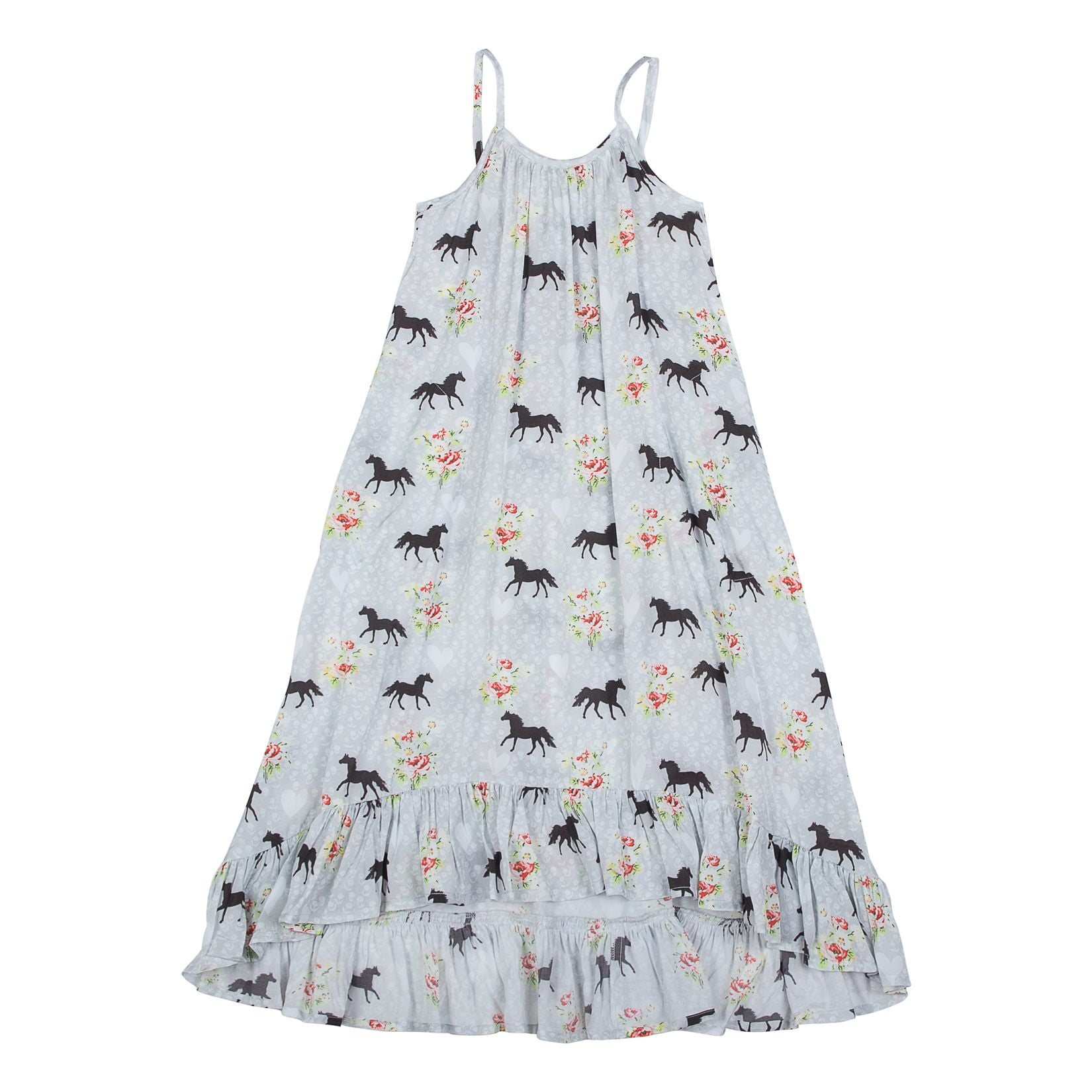 Paper Wings - Frilled Maxi Dress - Spring Horse