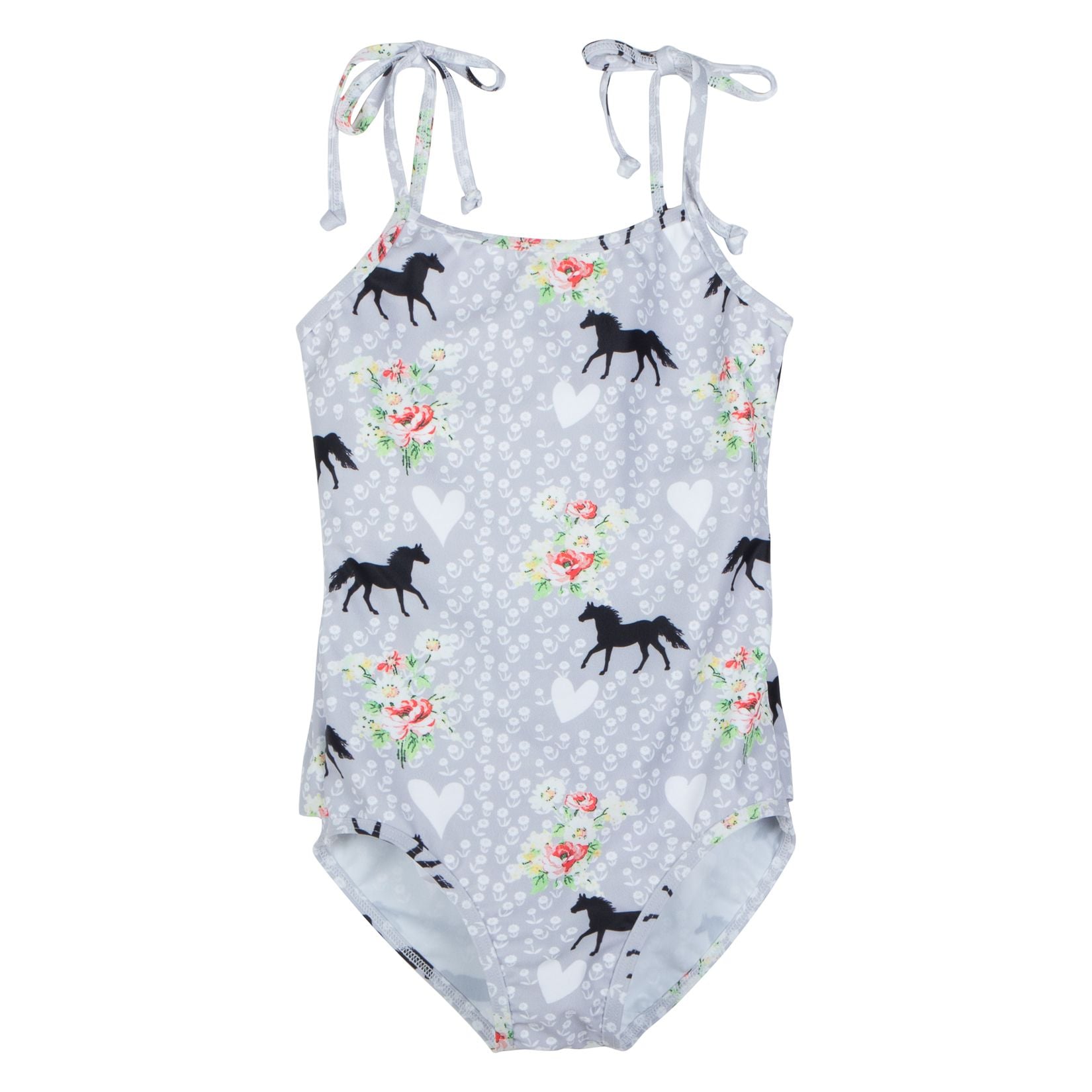 Paper Wings - Bustle Back Swimsuit w/ Ties - Spring Horse