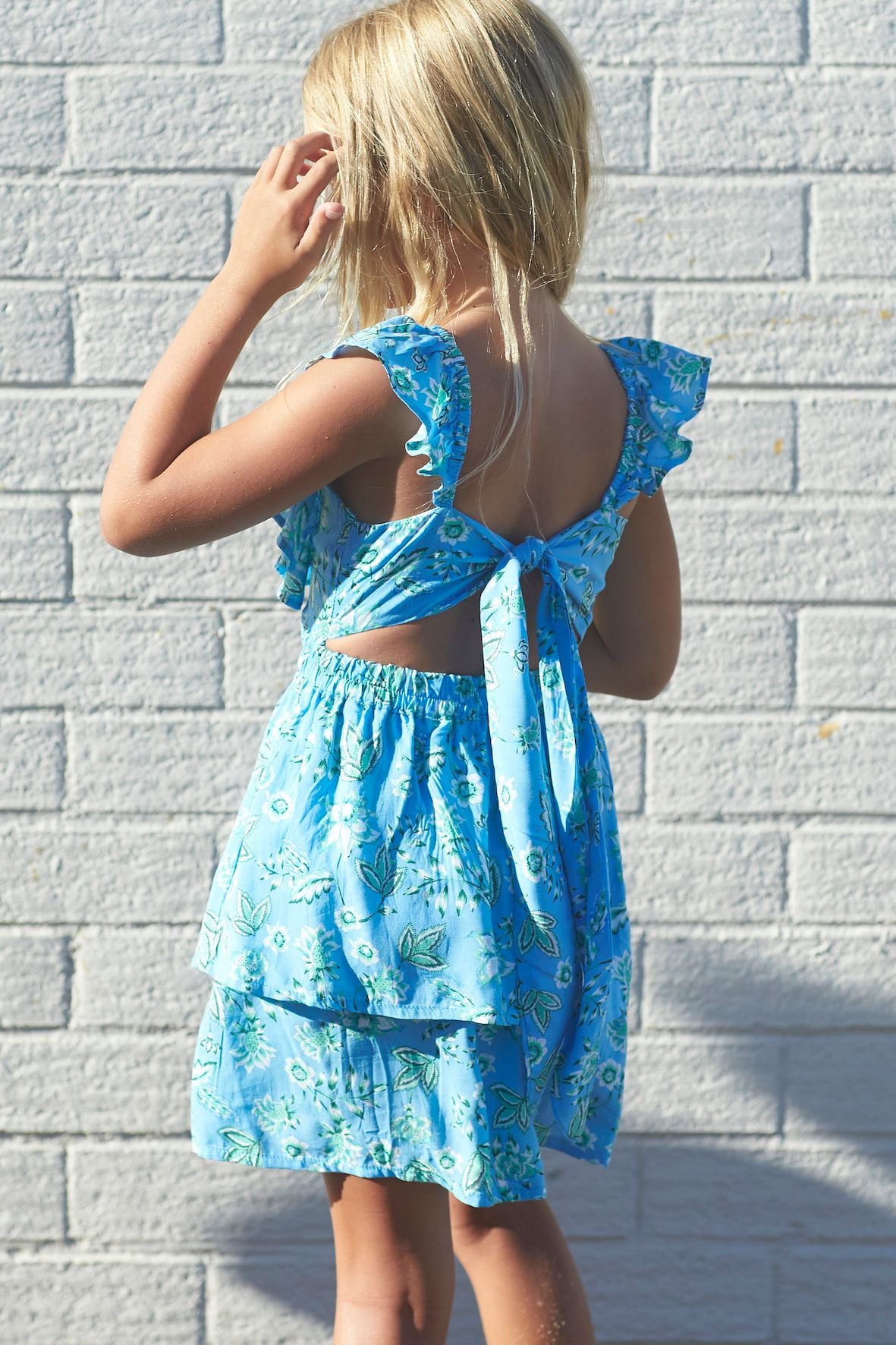 MiiLoveMu - Tie Back Dress - Bloom Print