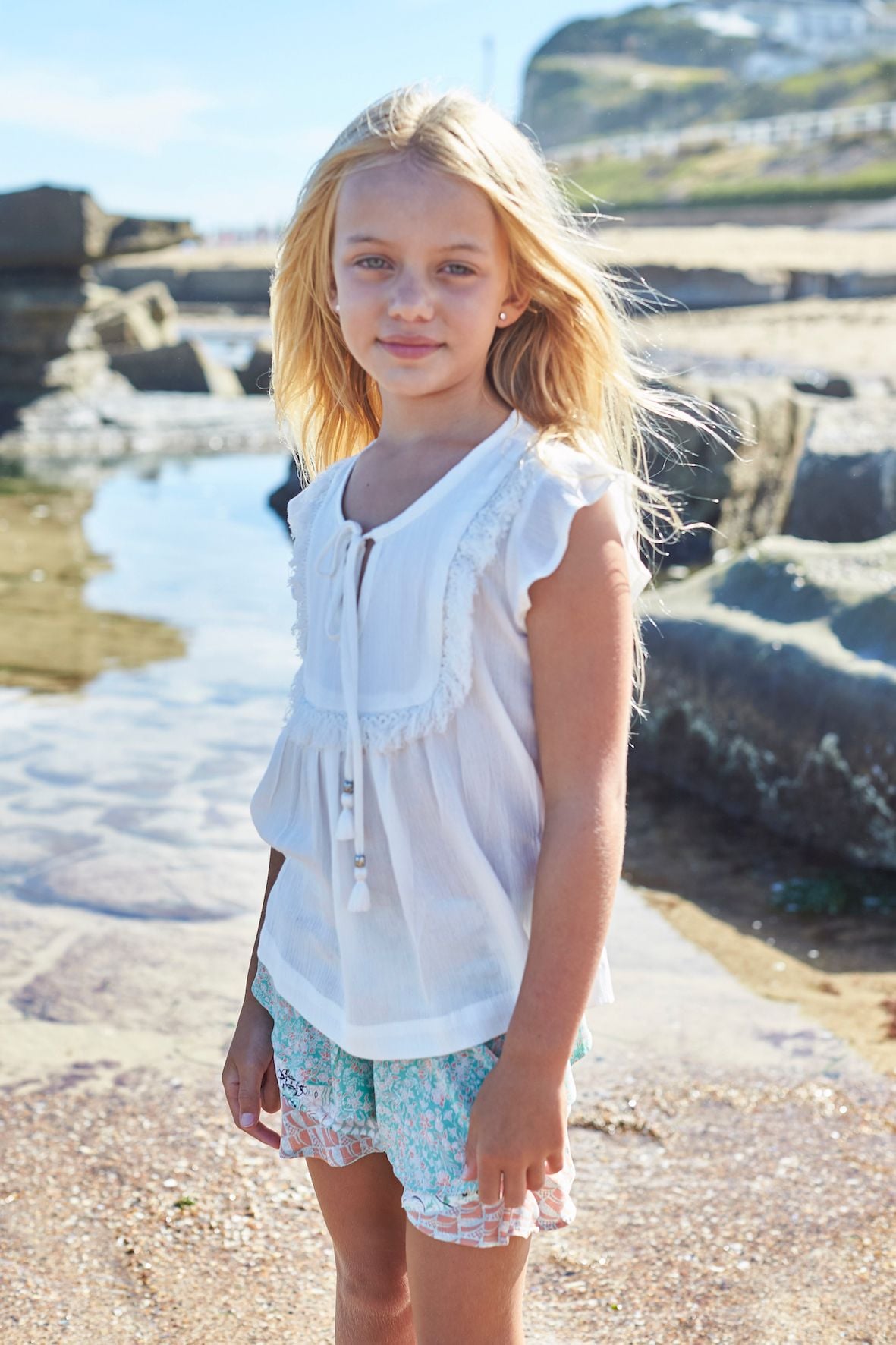 MiiLoveMu - Beach Frill Skort - Beach print