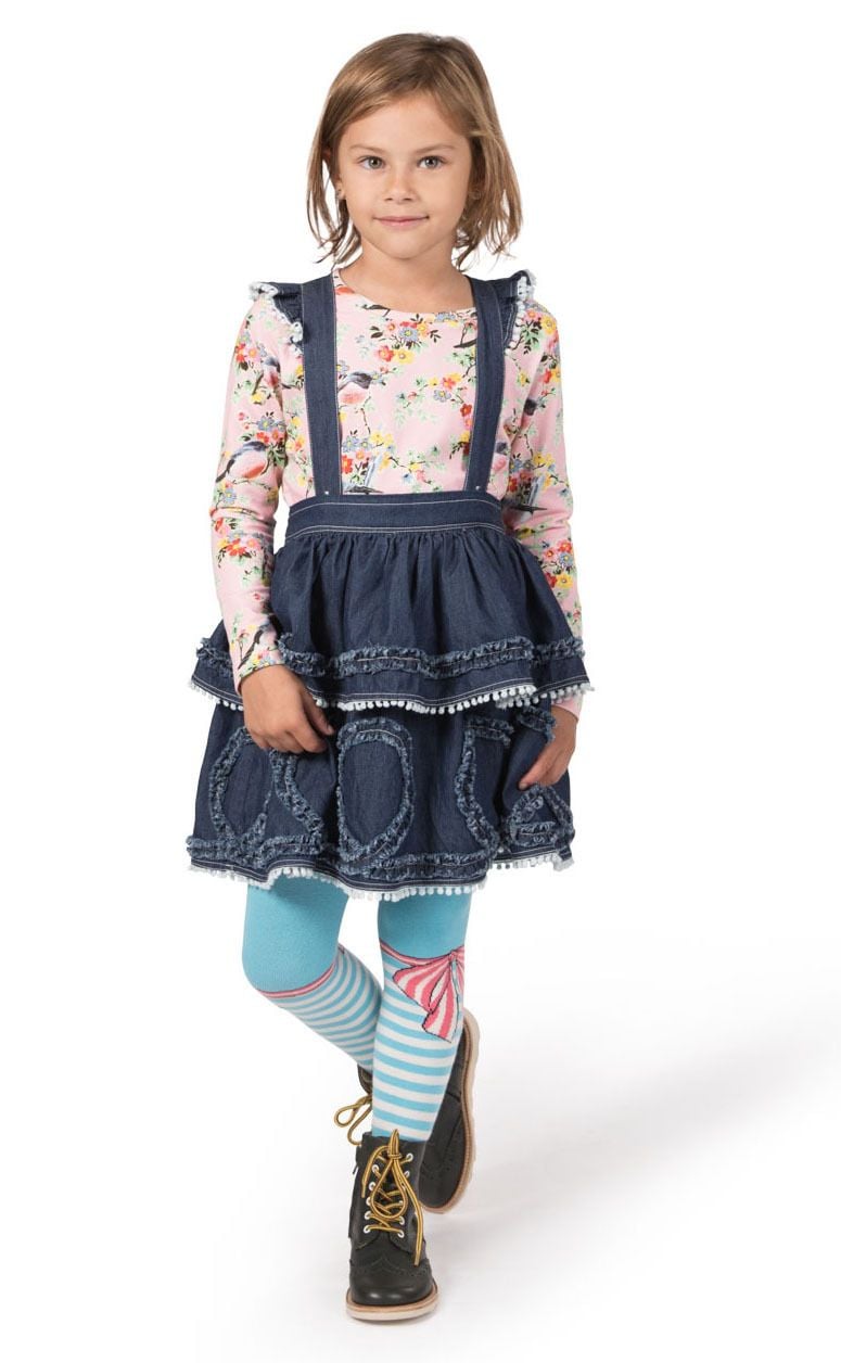 Paper Wings - Frilled Skirt with Braces