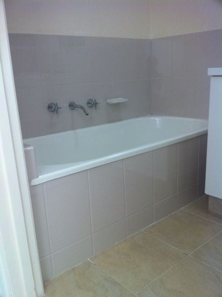 Bathroom after resurfacing