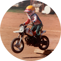 7 year old Grant began tearing up the family farm in a go-karts and motor-bikes, and decided he wanted to race professionally. 7 year old Grant began tearing up the family farm in a go-karts and motor-bikes, and decided he wanted to race professionally.