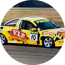 The V8 Ute racing series is created by Grants father Craig Denyer. This was Grants first serious racing effort, finishing the year as the seasons highest placed rookie - 4th outright, with a pole position at Bathurst and several podiums. Grant Continued in the V8 Ute series for 4 years, under the racing nickname 'Mad Dog', winning the Dunlop Trophy series, with a number of race wins and lap records. The V8 Ute racing series is created by Grants father Craig Denyer. This was Grants first serious racing effort, finishing the year as the seasons highest placed rookie - 4th outright, with a pole position at Bathurst and several podiums. Grant Continued in the V8 Ute series for 4 years, under the racing nickname 'Mad Dog', winning the Dunlop Trophy series, with a number of race wins and lap records.