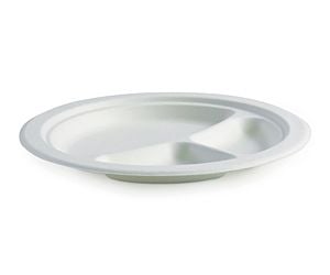 9" Round 3 Compartment BioCane Plate