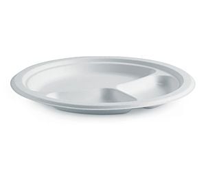 10" Round 3 Compartment BioCane Plate