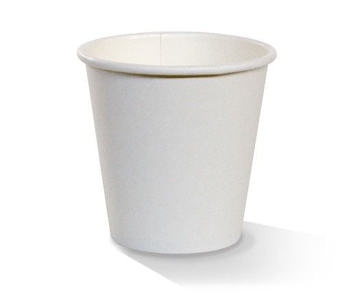 8 oz single wall hot cup plain white