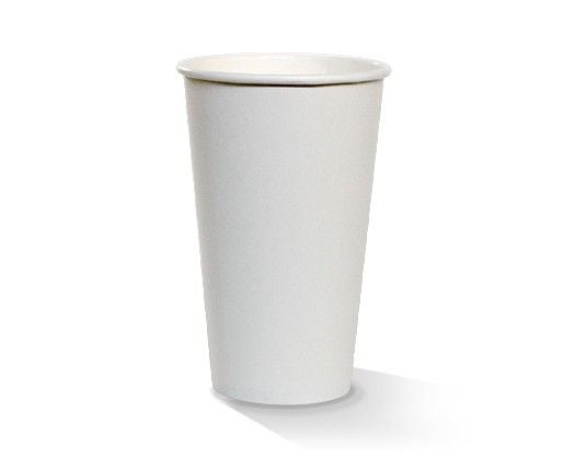 16oz Single wall Hot Cup White