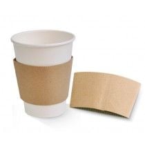 8oz Kraft Hot Cup Sleeve 1000 Per Carton
