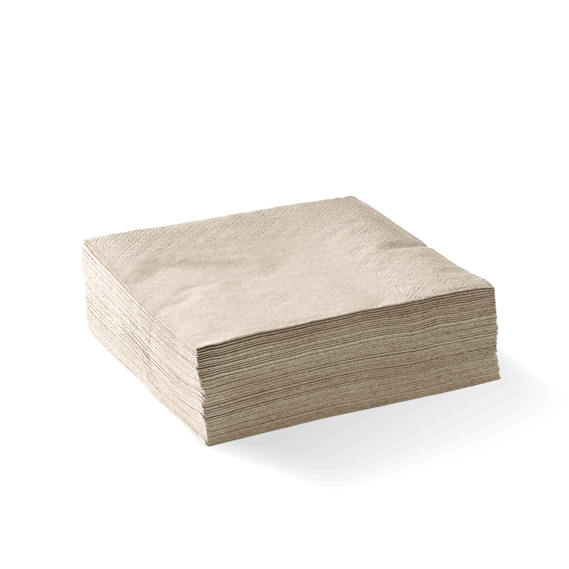 2 Ply Natural Corner Embossed Cocktail Bionapkin