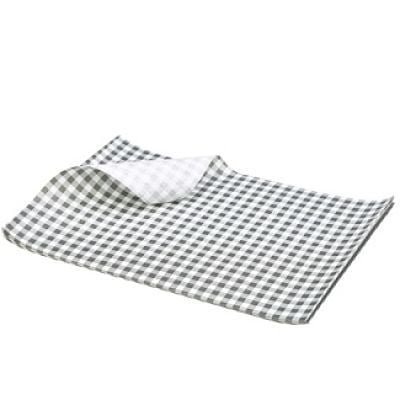 Gingham 35gsm black/white 190x300