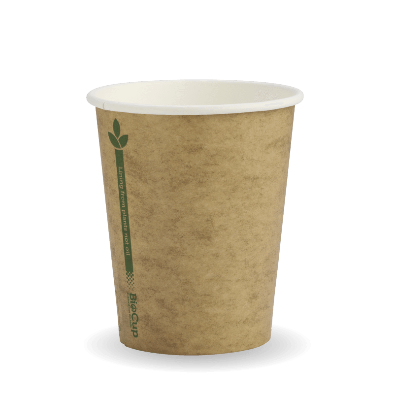 280ml/8oz(80mm) Kraft Green Line Single Wall Biocup
