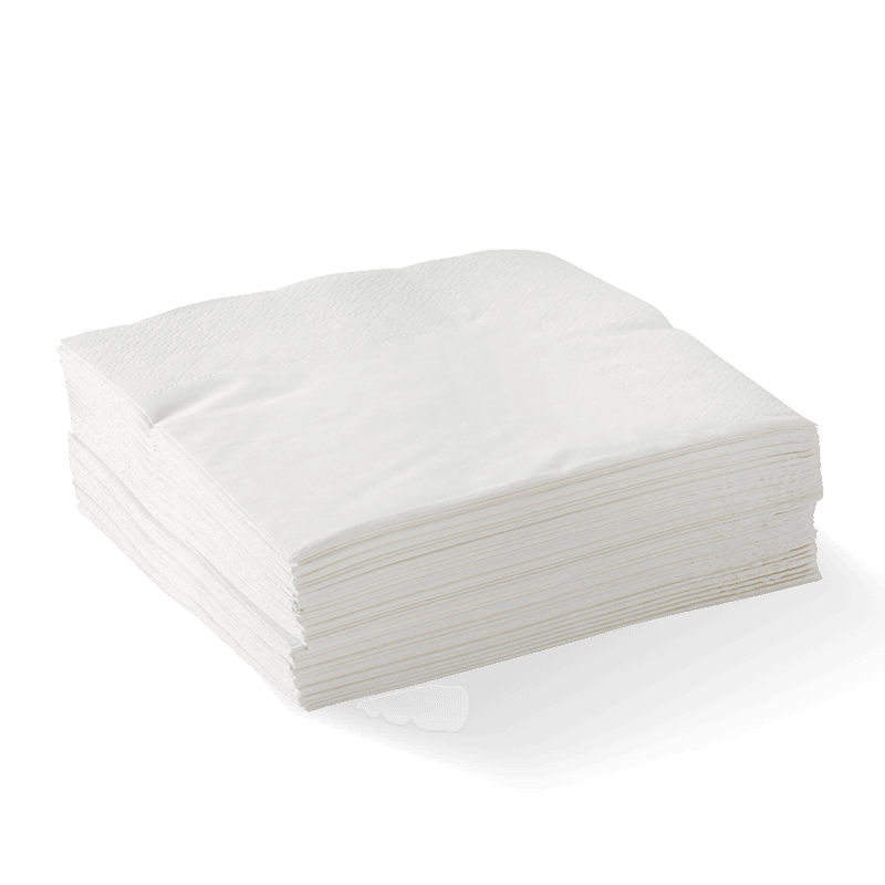 1 Ply 1/4 Fold White Lunch Bionapkin