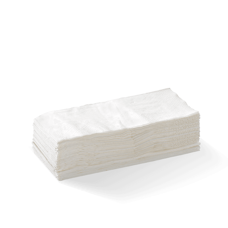 2 Ply 1/8 Fold White Lunch Bionapkin