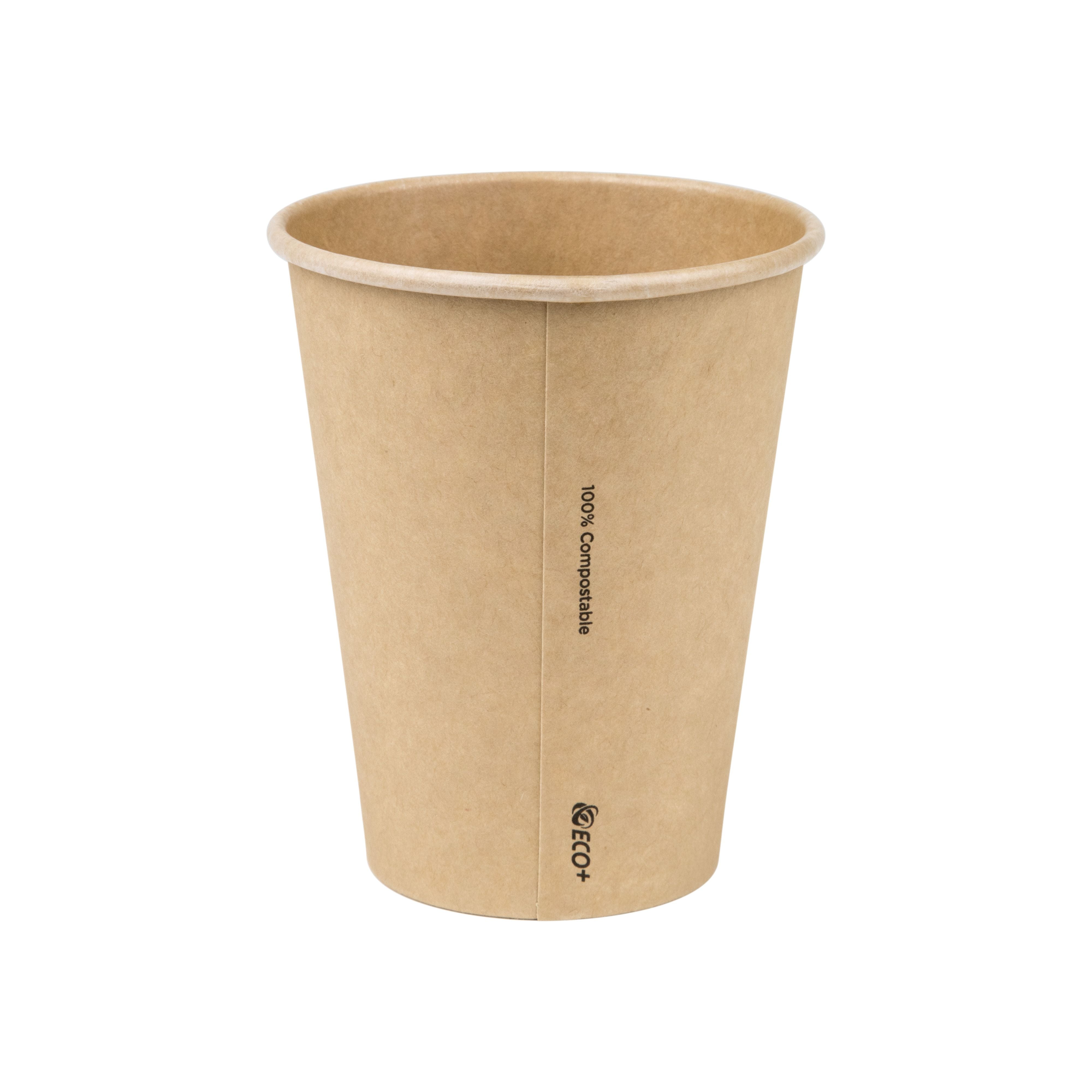 12oz PLA Raw Single Wall Hot Cup.