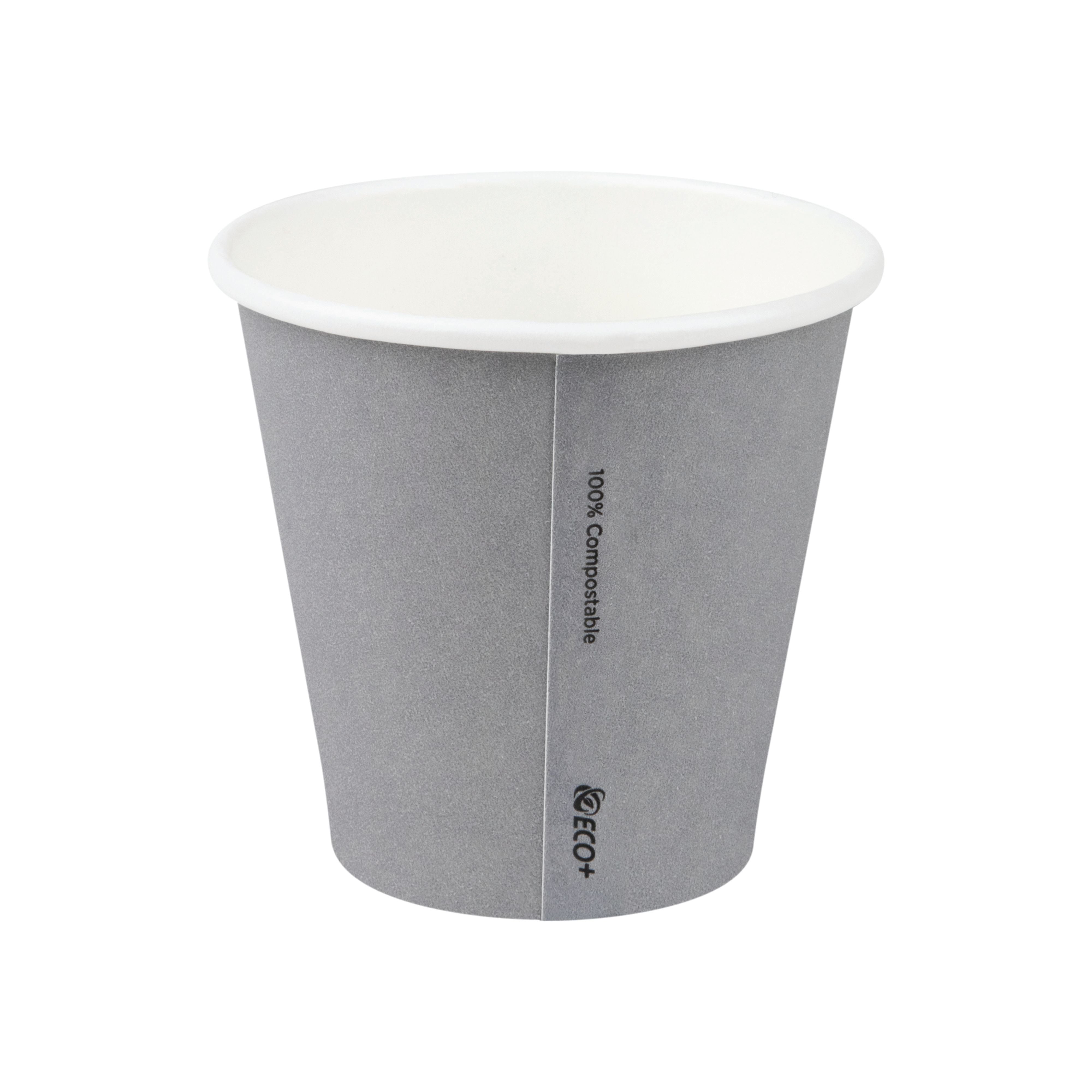 8oz(90mm)  PLA Grey Single Wall Hot Cup.