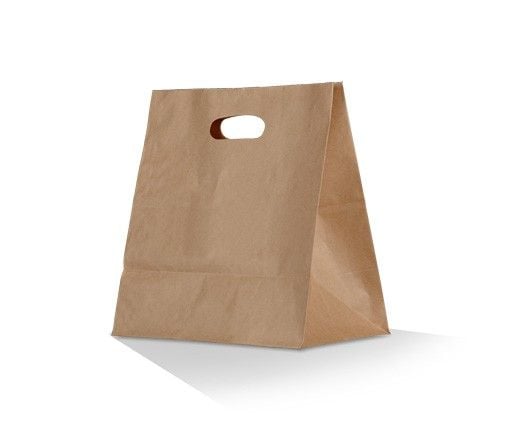 Brown Diecut Handle Takeaway Bag