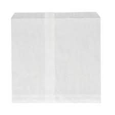 1/2L 150x127mm White Flat Bag