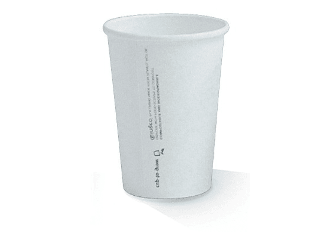 10oz PLA Lined Single Wall White Cup.