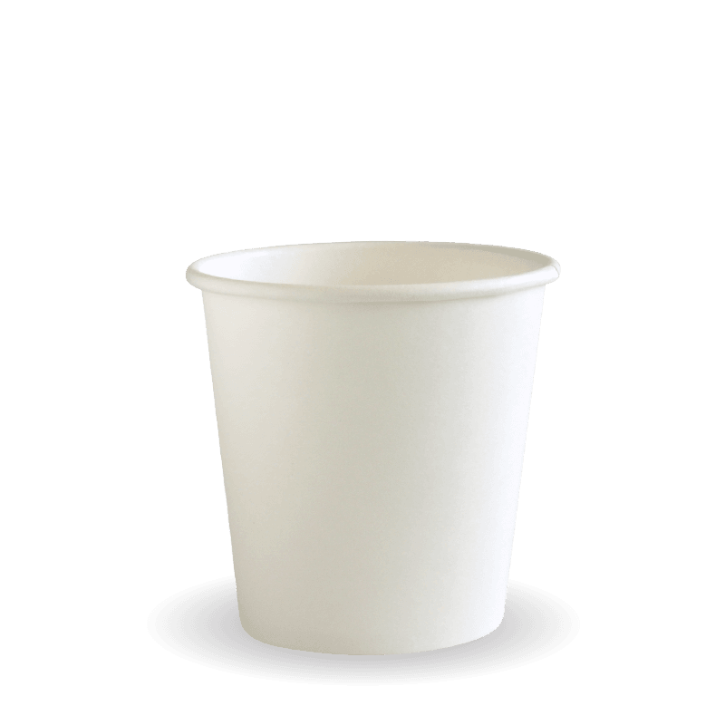 120ml/4oz(63mm) White Single Wall Biocup