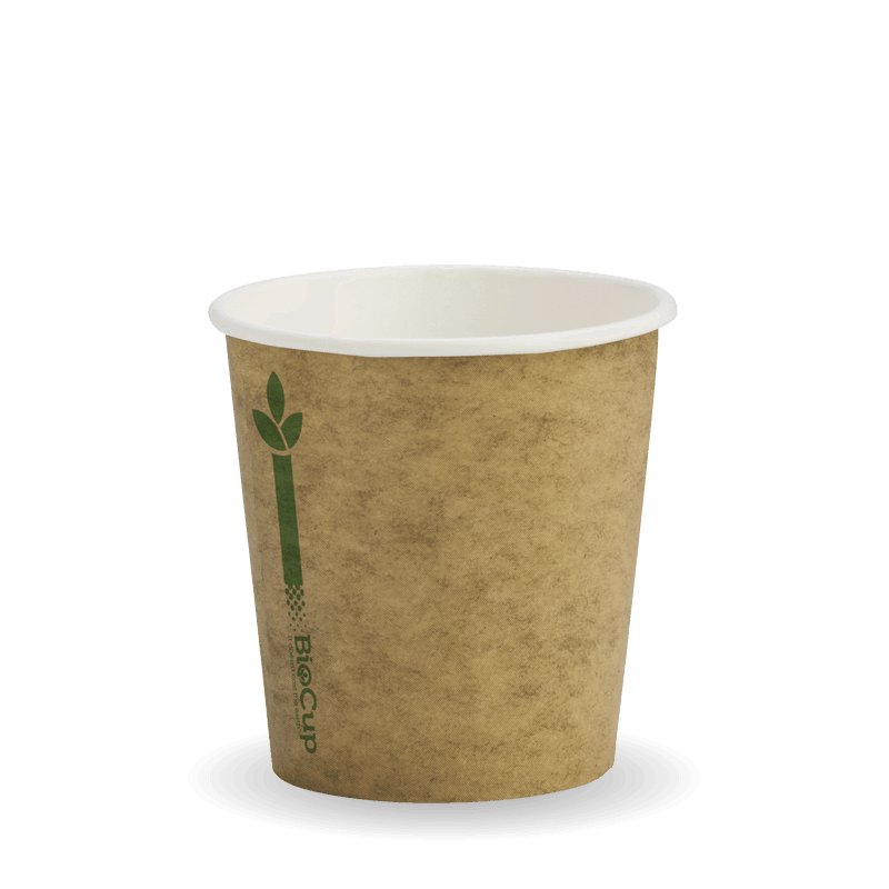 120ml/4oz(63mm)Kraft Green Line Single Wall Biocup