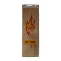 Printed Brown Foil Kebab Bag