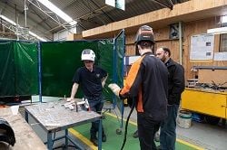 ATEC and Kemppi teams engaged in industry best practise.