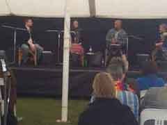 Publicious Director and Author Andy McDermott chairing a self-publishing panel at the Byron Bay Writers Festival