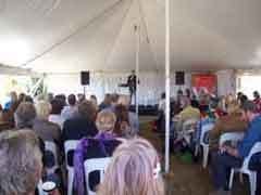Publicious Director and Author Andy McDermott hosting a self-publishing workshop at the Byron Bay Writers Festival